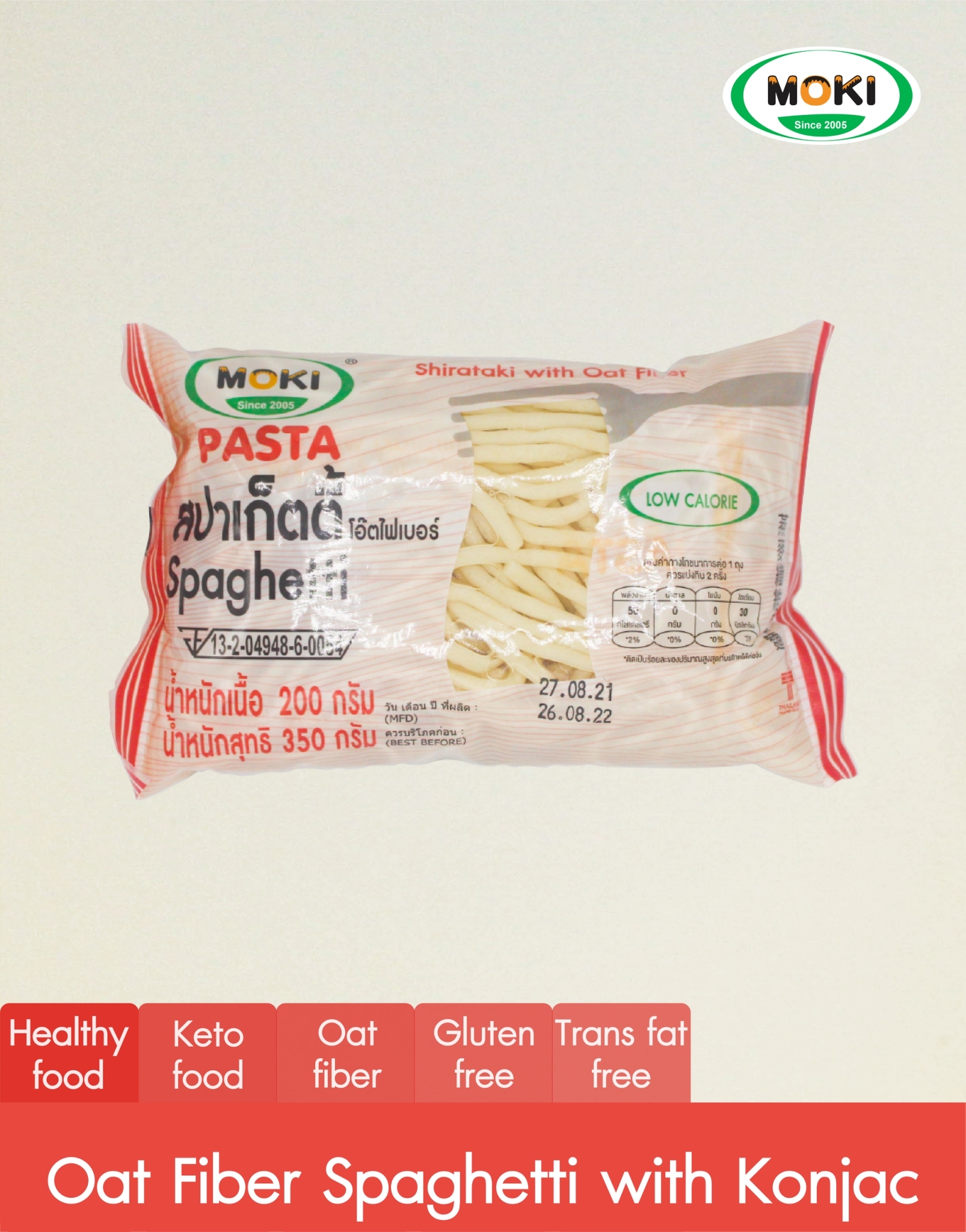 MOKI Oat fiber Spaghetti with konjac 200g
